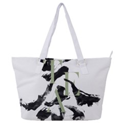 Tea Calligraphy Full Print Shoulder Bag by EMWdesign