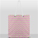 Abstract Chevron Full Print Rope Handle Tote (Large) View1