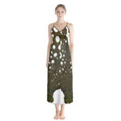 Leaf Tree Button Up Chiffon Maxi Dress by Mariart