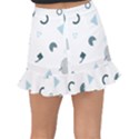 Shape Vector Triangle Fishtail Mini Chiffon Skirt View2