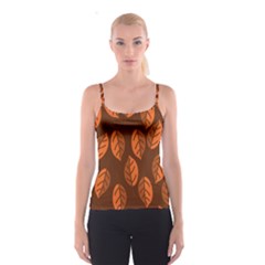 Pattern Leaf Plant Spaghetti Strap Top by Mariart