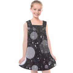 Splatter - Grayscale Kids  Cross Back Dress by WensdaiAmbrose