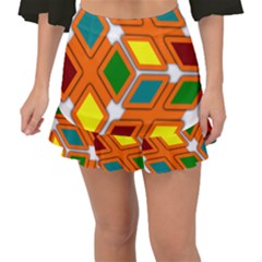 Shape Plaid Fishtail Mini Chiffon Skirt by Mariart
