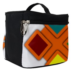 Shape Plaid Make Up Travel Bag (small) by Mariart