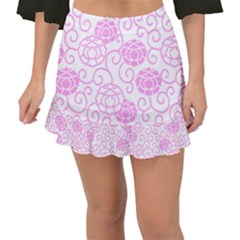 Peony Spring Flowers Fishtail Mini Chiffon Skirt by Mariart