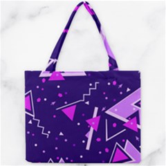 Purple Blue Geometric Pattern Mini Tote Bag by Pakrebo