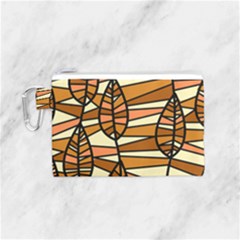 Autumn Leaf Mosaic Seamless Canvas Cosmetic Bag (small) by Pakrebo