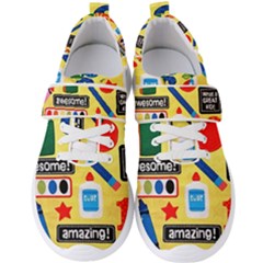 Fabric Cloth Textile Clothing Men s Velcro Strap Shoes by Pakrebo