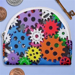 The Gears Are Turning Horseshoe Style Canvas Pouch by WensdaiAmbrose