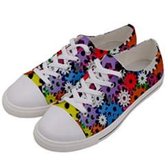 The Gears Are Turning Women s Low Top Canvas Sneakers by WensdaiAmbrose