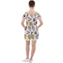 Doodle Cartoon Drawn Cone Food Ruffle Cut Out Chiffon Playsuit View2