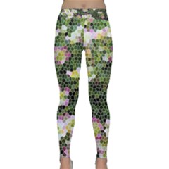 Mosaic Structure Pattern Background Classic Yoga Leggings by Pakrebo