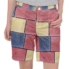 Model Mosaic Wallpaper Texture Pocket Shorts by Pakrebo