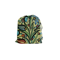 Mosaic Tile Art Ceramic Colorful Drawstring Pouch (small) by Pakrebo