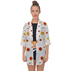 Citrus Thyme Open Front Chiffon Kimono by WensdaiAmbrose