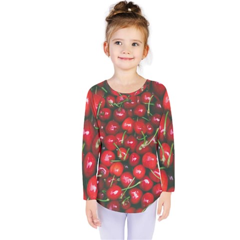 Cherries Jubilee Kids  Long Sleeve Tee by WensdaiAmbrose