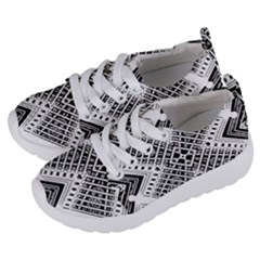Pattern Tile Repeating Geometric Kids  Lightweight Sports Shoes by Pakrebo
