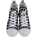 Square Diagonal Pattern Women s Mid-Top Canvas Sneakers View1