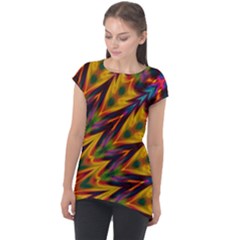 Background Abstract Texture Chevron Cap Sleeve High Low Top by Mariart