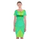 Kaleidoscope Background Green Classic Short Sleeve Midi Dress View1