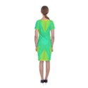 Kaleidoscope Background Green Classic Short Sleeve Midi Dress View2