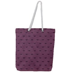 Plum Bow Design Full Print Rope Handle Tote (large) by WensdaiAmbrose