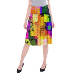 Too Square, Don t Care  Midi Beach Skirt by WensdaiAmbrose