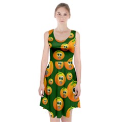 Seamless Orange Pattern Racerback Midi Dress by Mariart