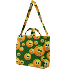 Seamless Orange Pattern Square Shoulder Tote Bag by Mariart
