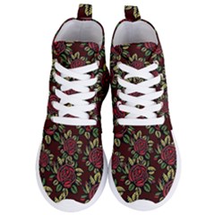 Roses Red Women s Lightweight High Top Sneakers by WensdaiAmbrose