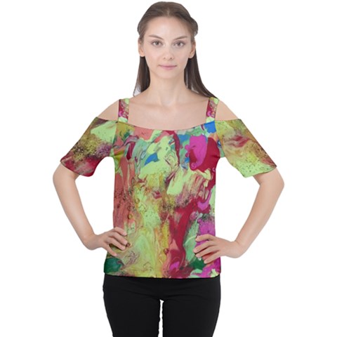 Neon World Cutout Shoulder Tee by arwwearableart