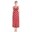 Red Hot Polka Dots Button Up Chiffon Maxi Dress View1