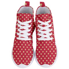 Red Hot Polka Dots Women s Lightweight High Top Sneakers by WensdaiAmbrose