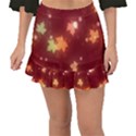 Leaf Leaves Bokeh Background Fishtail Mini Chiffon Skirt View1