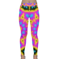 Background Fractal Structure Classic Yoga Leggings by Pakrebo