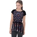 Rosette Cathedral Cap Sleeve High Low Top View1
