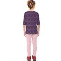 Tile Pattern Background Image Purple Kids  Quarter Sleeve Raglan Tee View2