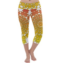 Background Image Ornament Capri Yoga Leggings by Pakrebo