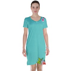 Come See The Cherry Trees Short Sleeve Nightdress by WensdaiAmbrose