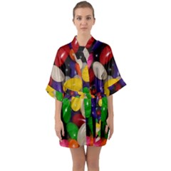 Jelly Beans Quarter Sleeve Kimono Robe by pauchesstore