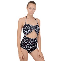 Bold Boho Ethnic Print Scallop Top Cut Out Swimsuit by dflcprintsclothing