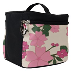 Floral Vintage Flowers Wallpaper Make Up Travel Bag (small) by Mariart