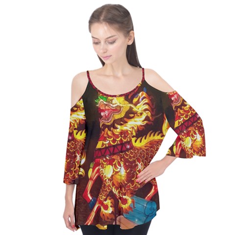 Dragon Lights Flutter Tees by Riverwoman