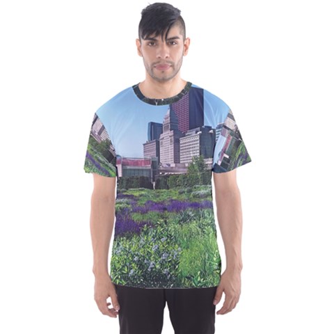 Lurie Garden Salvia River Men s Sports Mesh Tee by Riverwoman
