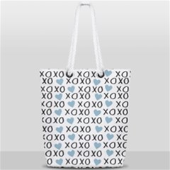 Xo Valentines Day Pattern Full Print Rope Handle Tote (small) by Valentinaart