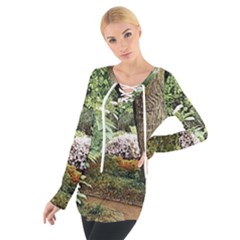 Garden Of The Phoenix Tie Up Tee by Riverwoman
