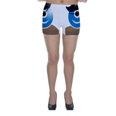 Alien One Eye Pirate Buccaneer Skinny Shorts by Wegoenart