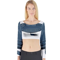 Ufo Unknown Alien Alie Long Sleeve Crop Top by Wegoenart