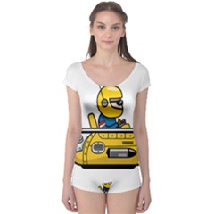 Cartoon Space Racer Galaxy Science Boyleg Leotard  by Wegoenart