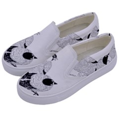 Vintage Old Fashioned Animal Wild Kids  Canvas Slip Ons by Wegoenart